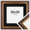 Ramme Siljan Brun 20x20 cm - Passepartout Sort 15x15 cm