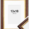 Ramme Siljan Brun 13x18 cm - Passepartout Hvid 9x13 cm