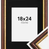 Ramme Siljan Brun 18x24 cm - Passepartout Sort 13x17 cm