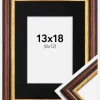 Ramme Siljan Brun 13x18 cm - Passepartout Sort 9x13 cm
