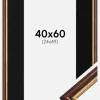 Ramme Siljan Brun 40x60 cm - Passepartout Sort 25x50 cm