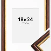 Ramme Siljan Brun 18x24 cm - Passepartout Hvid 13x17 cm