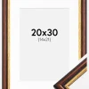 Ramme Siljan Brun 20x30 cm - Passepartout Hvid 15x22 cm