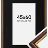 Ramme Siljan Brun 45x60 cm - Passepartout Sort 12x18 inches