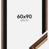 Ramme Siljan Brun 60x90 cm - Passepartout Sort 50x75 cm