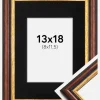 Ramme Siljan Brun 13x18 cm - Passepartout Sort 9x12 cm