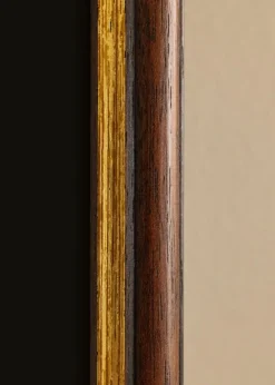 Ramme Siljan Brun 50x70 cm - Passepartout Sort 42x59,4 cm (A2)