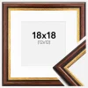 Ramme Siljan Brun 18x18 cm - Passepartout Hvid 13x13 cm