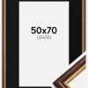 Ramme Siljan Brun 50x70 cm - Passepartout Sort 33x56 cm