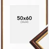 Ramme Siljan Brun 50x60 cm - Passepartout Hvid 35x45 cm