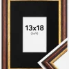 Ramme Siljan Brun 13x18 cm - Passepartout Sort 7x10 cm