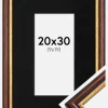 Ramme Siljan Brun 20x30 cm - Passepartout Sort 10x20 cm