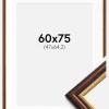Ramme Siljan Brun 60x75 cm - Passepartout Hvid 48x65,2 cm