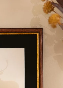 Ramme Siljan Brun 40x40 cm - Passepartout Sort 25x25 cm