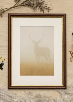 Ramme Siljan Brun 55x75 cm - Passepartout Hvid 42x60 cm