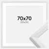 Ramme Siljan Hvid 70x70 cm - Passepartout Hvid 60x60 cm