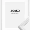 Ramme Siljan Hvid 40x50 cm - Passepartout Hvid 12x16 inches