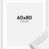 Ramme Siljan Hvid 60x80 cm - Passepartout Hvid 50x60 cm