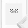Ramme Siljan Hvid 50x60 cm - Passepartout Hvid 14x18 inches