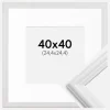 Ramme Siljan Hvid 40x40 cm - Passepartout Hvid 10x10 inches