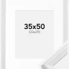Ramme Siljan Hvid 35x50 cm - Passepartout Hvid 24x30 cm