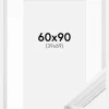 Ramme Siljan Hvid 60x90 cm - Passepartout Hvid 40x70 cm