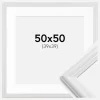 Ramme Siljan Hvid 50x50 cm - Passepartout Hvid 40x40 cm