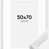 Ramme Siljan Hvid 50x70 cm - Passepartout Hvid 33x56 cm