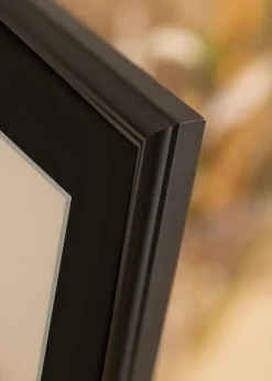 Ramme Siljan Sort 60x60 cm - Passepartout Sort 45x45 cm