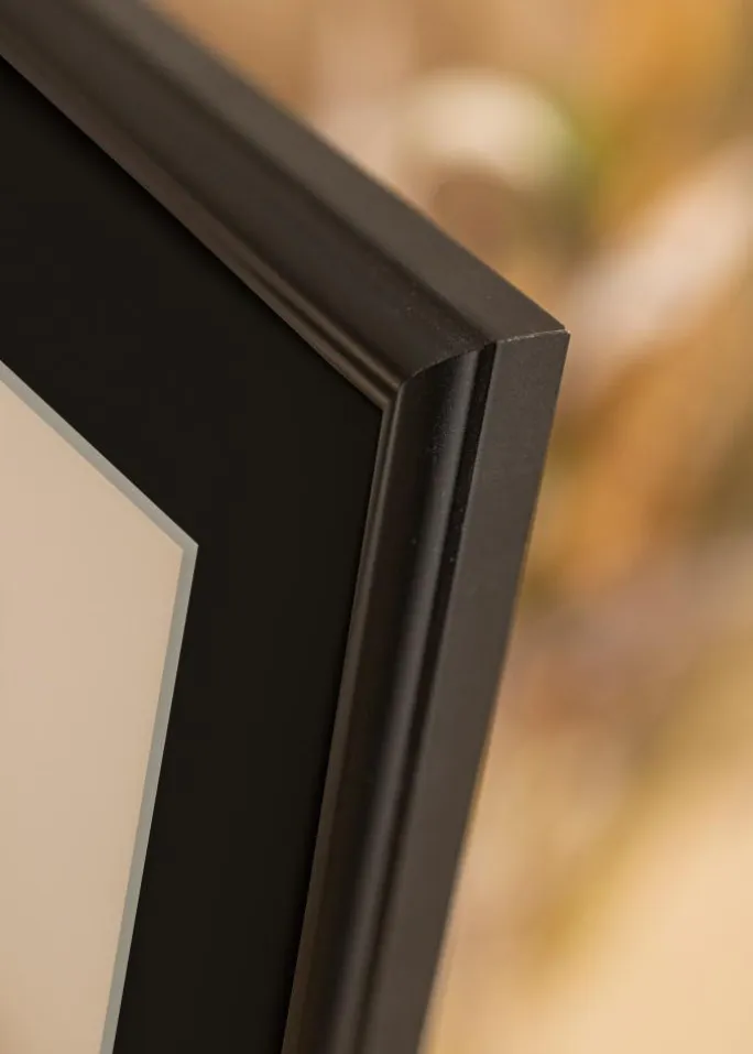 Ramme Siljan Sort 60x60 cm - Passepartout Sort 45x45 cm