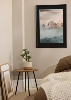 Ramme Siljan Sort 60x60 cm - Passepartout Sort 45x45 cm