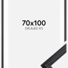 Ramme Siljan Sort 70x100 cm - Passepartout Hvid 59,4x84 cm (A1)