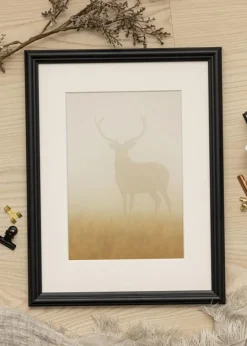 Ramme Siljan Sort 30x40 cm - Passepartout Hvid 20x30 cm