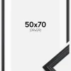 Ramme Siljan Sort 50x70 cm - Passepartout Hvid 40x60 cm