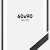 Ramme Siljan Sort 60x90 cm - Passepartout Hvid 50x80 cm