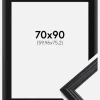 Ramme Siljan Sort 70x90 cm - Passepartout Sort 24x30 inches