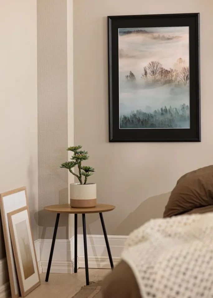 Ramme Siljan Sort 70x90 cm - Passepartout Sort 24x30 inches