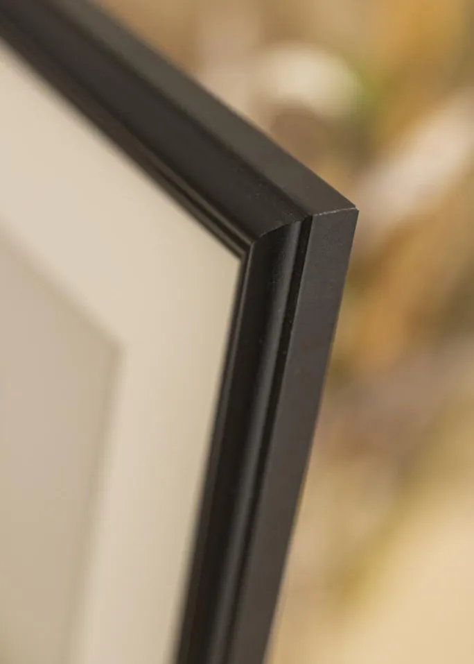 Ramme Siljan Sort 20x30 cm - Passepartout Hvid 15x21 cm (A5)