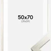 Ramme Silver Wood 50x70 cm - Passepartout Hvid 40x60 cm