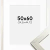 Ramme Silver Wood 50x60 cm - Passepartout Hvid 14x18 inches