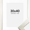 Ramme Silver Wood 30x40 cm - Passepartout Hvid 21x29,7 cm (A4)