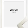 Ramme Silver Wood 70x90 cm - Passepartout Hvid 56x71 cm