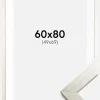 Ramme Silver Wood 60x80 cm - Passepartout Hvid 50x70 cm