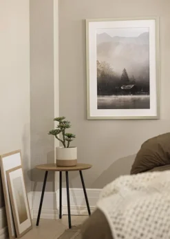 Ramme Silver Wood 45x60 cm - Passepartout Hvid 32x45 cm