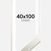 Ramme Silver Wood 40x100 cm - Passepartout Hvid 30x90 cm