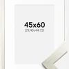 Ramme Silver Wood 45x60 cm - Passepartout Hvid 12x18 inches