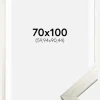 Ramme Silver Wood 70x100 cm - Passepartout Hvid 24x36 inches