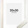 Ramme Silver Wood 20x30 cm - Passepartout Hvid 15x21 cm (A5)