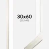 Ramme Silver Wood 30x60 cm - Passepartout Hvid 22,7x50 cm