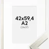 Ramme Silver Wood 42x59,4 cm (A2) - Passepartout Hvid 25x38 cm